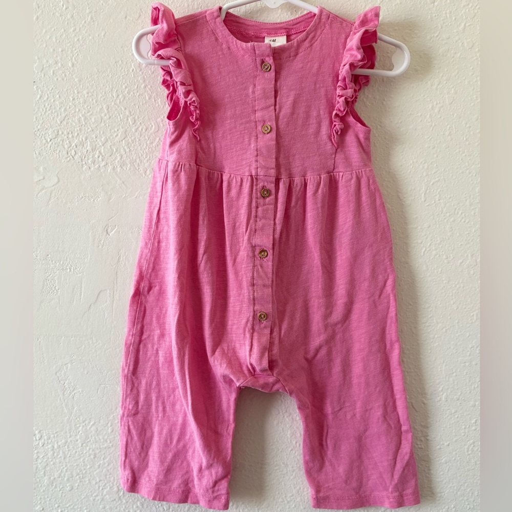 Pink Ruffled Kids Jumpsuit